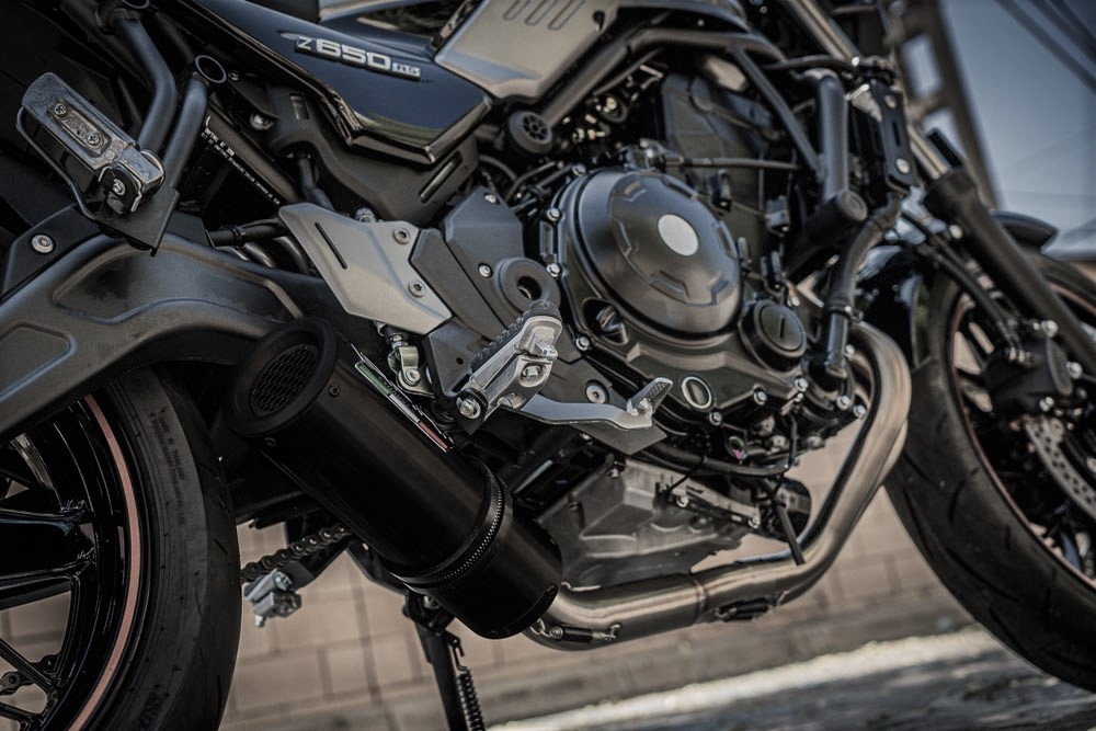 Escape compatible con Kawasaki Z 650 RS 2021-2023, M3 Black Titanium, Escape completo, no legal para países de la UE, con db killer extraíble 