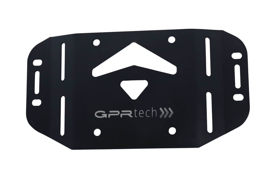 GPR TECH compatible con  Kawasaki Versys 1000 i.e. 2021/2024 e5 Placa de fijación específica en Titanio ALPITECH 35/55 LT compatible con portaequipajes original, fabricada en titanio con 4 puntos de anclaje