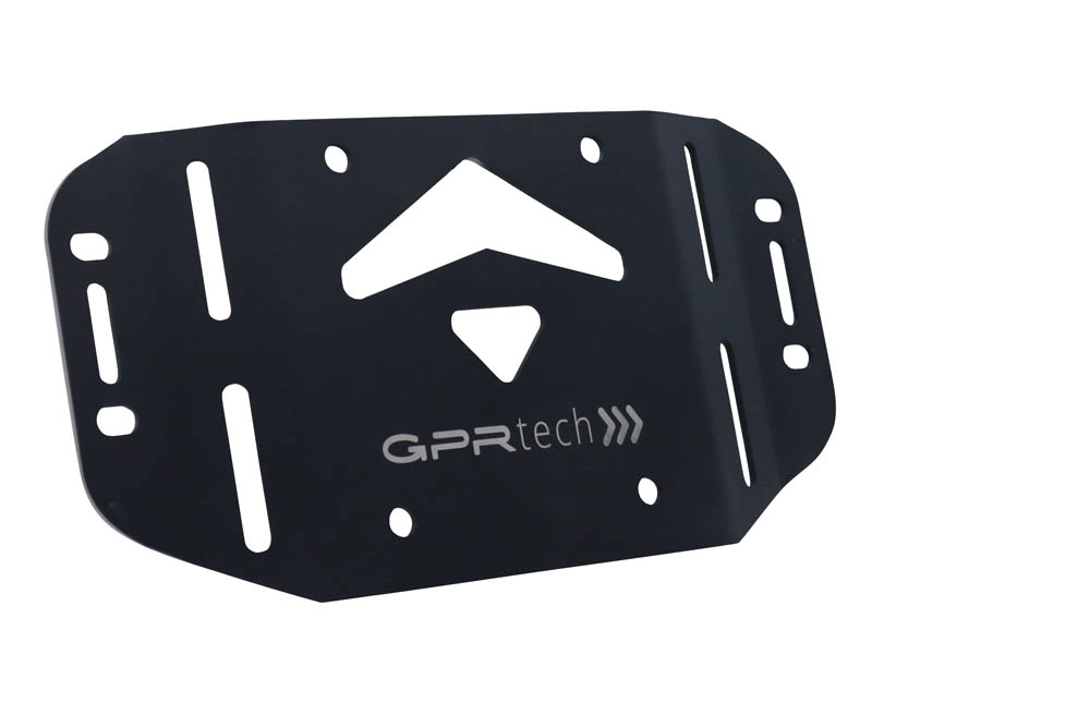 GPR TECH compatible con  Kawasaki Versys 1000 i.e. 2021/2024 e5 Placa de fijación específica en Titanio ALPITECH 35/55 LT compatible con portaequipajes original, fabricada en titanio con 4 puntos de anclaje