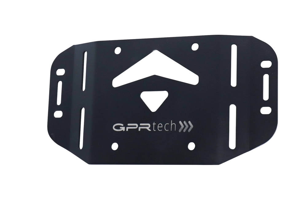 GPR TECH compatible con  Kawasaki Versys 1000 i.e. 2021/2024 e5 Placa de fijación específica en Titanio ALPITECH 35/55 LT compatible con portaequipajes original, fabricada en titanio con 4 puntos de anclaje