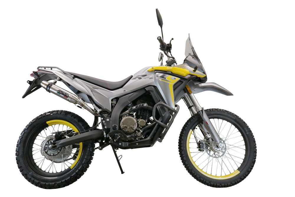 Escape compatible con Voge 300Rally 2022-2024, Deeptone Inox, Escape homologaedo, legal para mercados fuera de la UE, incluido tubo de enlace y db killer extraíble 