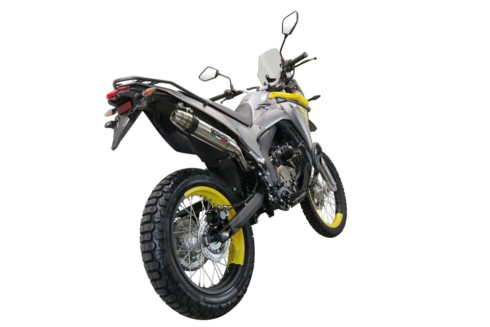 GPR escape compatible con  Voge 300Rally 2022-2024, Deeptone Inox, Escape legal, homologado, silenciador con catalizador, db killer desmontable y tubo de conexión específico 