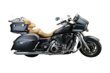 Escape compatible con Kawasaki Vulcan VN 1700 Voyager ABS 2011-2016, Maxy Deeptone Cruiser, Par de terminales de escape homologados, con db killer extraíbles y tubos de conexión específicos 