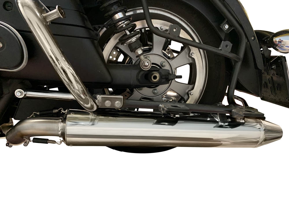 Escape compatible con Kawasaki Vulcan VN 1700 Voyager ABS 2011-2016, Maxy Deeptone Cruiser, Par de terminales de escape homologados, con db killer extraíbles y tubos de conexión específicos 