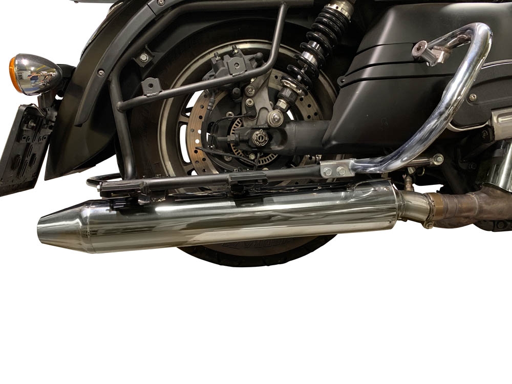 Escape compatible con Kawasaki Vulcan VN 1700 Voyager ABS 2011-2016, Maxy Deeptone Cruiser, Par de terminales de escape homologados, con db killer extraíbles y tubos de conexión específicos 