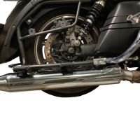 Escape compatible con Kawasaki Vulcan VN 1700 Voyager ABS 2011-2016, Maxy Deeptone Cruiser, Par de terminales de escape homologados, con db killer extraíbles y tubos de conexión específicos 