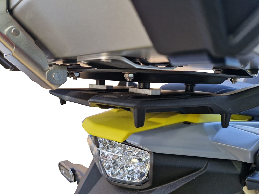 GPR TECH compatible con  Suzuki V-Strom Dl 650 2021/2024 e5 Placa de fijación específica en Titanio ALPITECH 35/55 LT compatible con portaequipajes original, fabricada en titanio con 4 puntos de anclaje