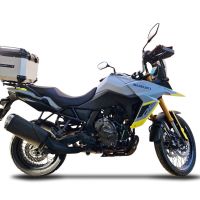 Baúl GPR TECH compatible con  Suzuki V-STROM DL 800 DE - SE 2023-2025 e5 Baúl Alpi-Tech en aluminio color plata con placa específica incluida Capacidad Litros 45