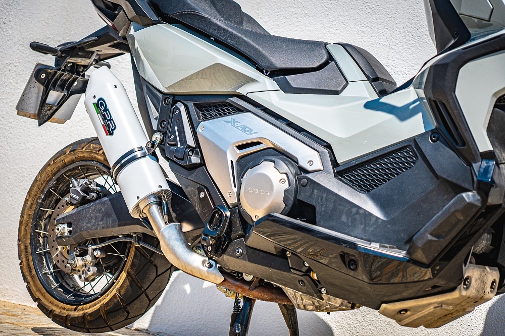 Escape compatible con Honda X-Adv 750 2021-2024, Albus Evo4, Escape legal, homologado, silenciador con db killer desmontable y tubo de conexión específico 