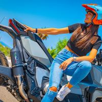 Escape compatible con Honda X-Adv 750 2016-2020, Furore Evo4 Nero, Escape legal, homologado, silenciador con db killer desmontable y tubo de conexión específico 