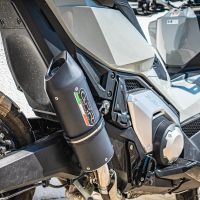 Escape compatible con Honda X-Adv 750 2021-2024, Furore Evo4 Nero, Escape legal, homologado, silenciador con db killer desmontable y tubo de conexión específico 
