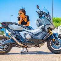 Escape compatible con Honda X-Adv 750 2016-2020, Powercone Evo, Escape legal, homologado, silenciador con db killer desmontable y tubo de conexión específico 
