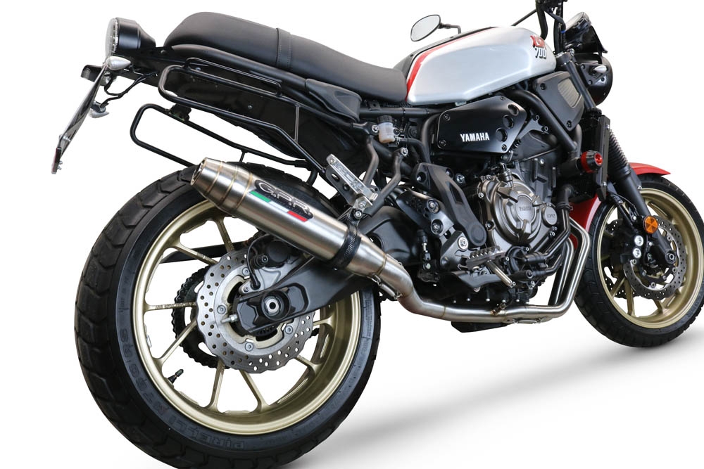 Escape compatible con Yamaha Xsr 700 2021-2024, Deeptone Inox, Escape completo, no legal para países de la UE, con db killer extraíble 