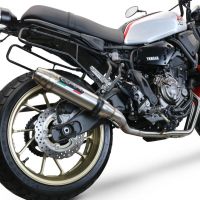 Escape compatible con Yamaha Xsr 700 2021-2024, Deeptone Inox, Escape completo, no legal para países de la UE, con db killer extraíble 