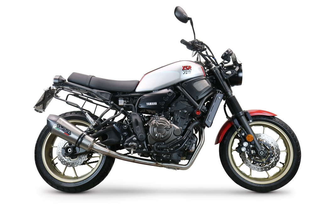 GPR escape compatible con Yamaha Xsr 700 2017-2020, New Grand Prix Evo Titanium, Escape completo homologado y legal,con catalizador incluido db killer extraíble 