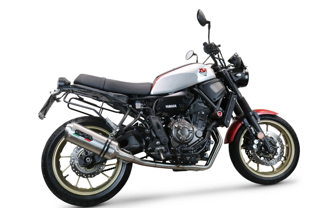 Escape compatible con Yamaha Xsr 700 2021-2024, Satinox , Escape completo, no legal para países de la UE, con db killer extraíble 