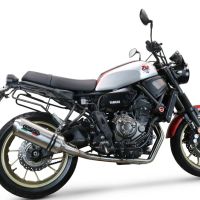 Escape compatible con Yamaha Xsr 700 2021-2024, Satinox , Escape completo, no legal para países de la UE, con db killer extraíble 