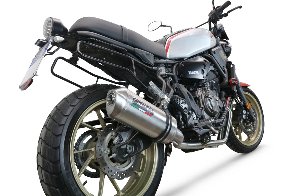 Escape compatible con Yamaha Xsr 700 2021-2024, Satinox , Escape completo, no legal para países de la UE, con db killer extraíble 