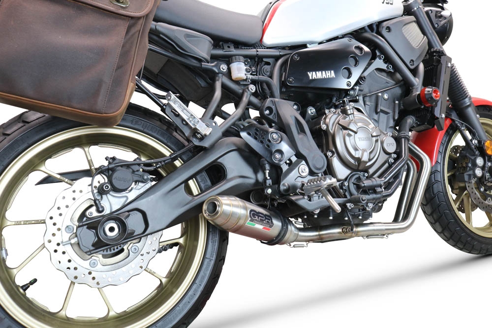 Escape compatible con Yamaha Xsr 700 2021-2024, Deeptone Inox, Escape completo, no legal para países de la UE, con db killer extraíble 