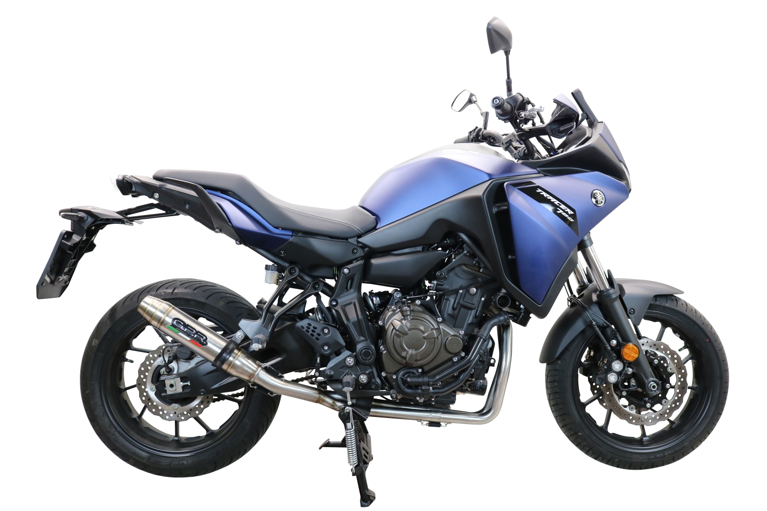 Escape compatible con Yamaha Tracer 7 GT 2020-2024, Deeptone Inox, Escape completo, no legal para países de la UE, con db killer extraíble 