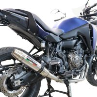 Escape compatible con Yamaha Tracer 7 GT 2020-2024, Deeptone Inox, Escape completo, no legal para países de la UE, con db killer extraíble 