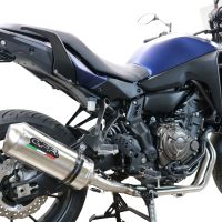 Escape compatible con Yamaha Tracer 7 GT 2020-2024, Satinox , Escape completo, no legal para países de la UE, con db killer extraíble 