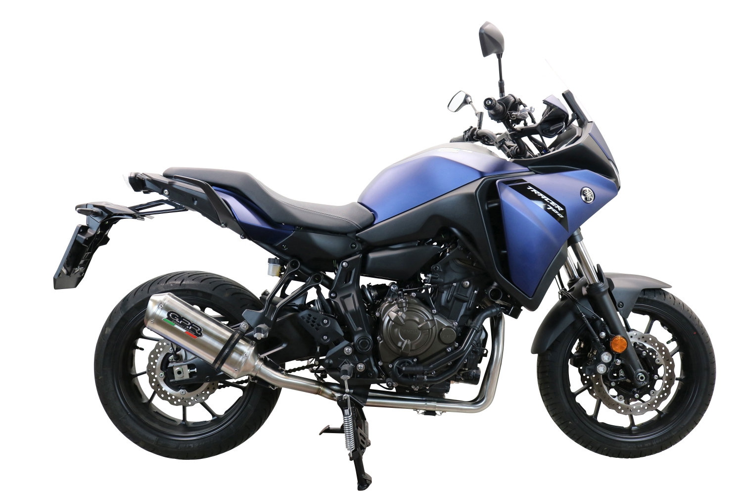 Escape compatible con Yamaha Tracer 7 GT 2020-2024, Satinox , Escape completo, no legal para países de la UE, con db killer extraíble 