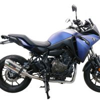 Escape compatible con Yamaha Tracer 7 GT 2020-2024, Satinox , Escape completo, no legal para países de la UE, con db killer extraíble 