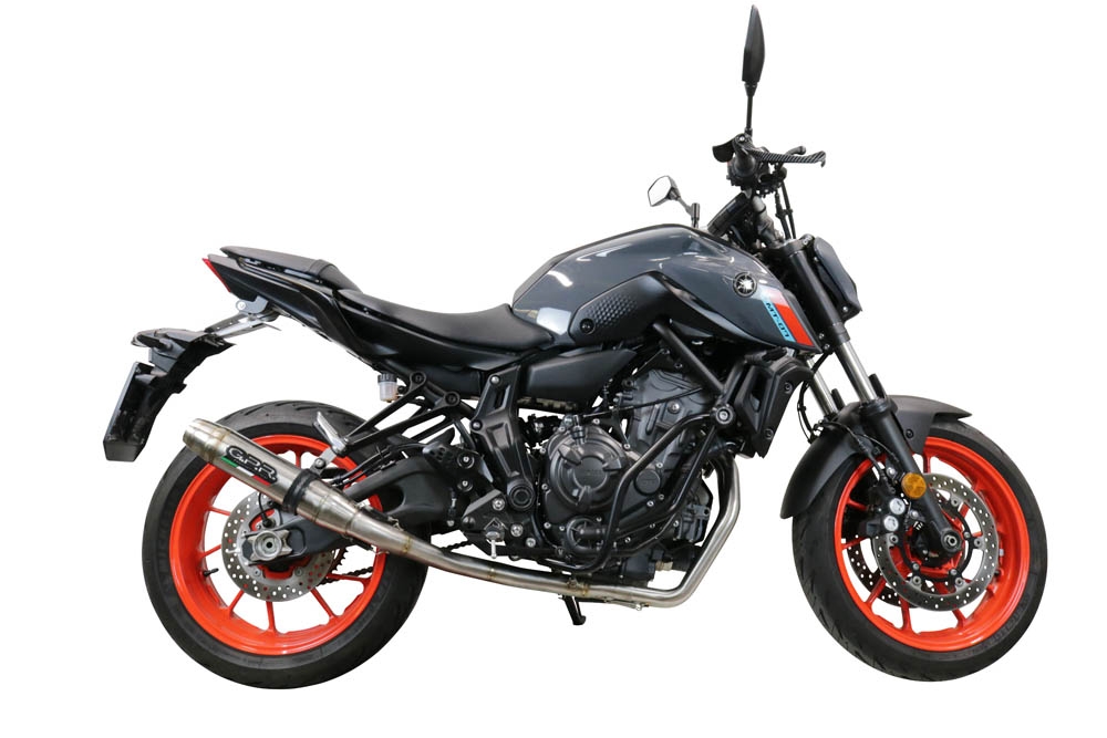 Escape compatible con Yamaha Mt-07 2014-2016, Deeptone Inox, Escape racing, linea completa, suministrado con colector especifico, articulo sin homologacion 
