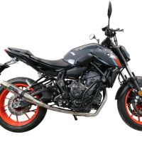Escape compatible con Yamaha Mt-07 2014-2016, Deeptone Inox, Escape racing, linea completa, suministrado con colector especifico, articulo sin homologacion 