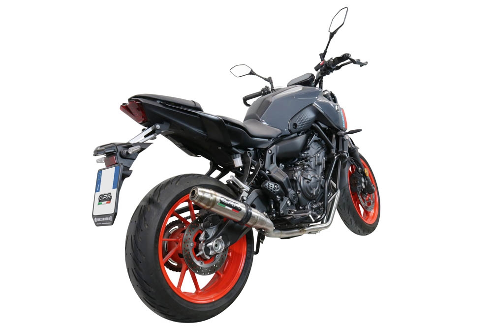 Escape compatible con Yamaha Mt-07 2014-2016, Deeptone Inox, Escape racing, linea completa, suministrado con colector especifico, articulo sin homologacion 