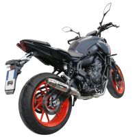 Escape compatible con Yamaha Mt-07 2014-2016, Deeptone Inox, Escape racing, linea completa, suministrado con colector especifico, articulo sin homologacion 