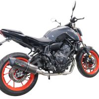 GPR escape compatible con  Yamaha Mt-07  2021-2024, Furore Evo4 Poppy, Escape completo homologado y legal,con catalizador incluido db killer extraíble 