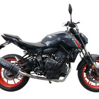 GPR escape compatible con  Yamaha Mt-07  2021-2024, Furore Nero, Escape completo racing, incluyendo colector y db killer desmontable, sin homologación 