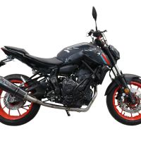 GPR escape compatible con Yamaha Mt-07 2021-2024, New Grand Prix Evo Poppy, Escape completo homologado y legal,con catalizador incluido db killer extraíble 