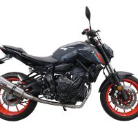 GPR escape compatible con  Yamaha Mt-07  2021-2024, New Grand Prix Evo Titanium, Escape completo homologado y legal,con catalizador incluido db killer extraíble 