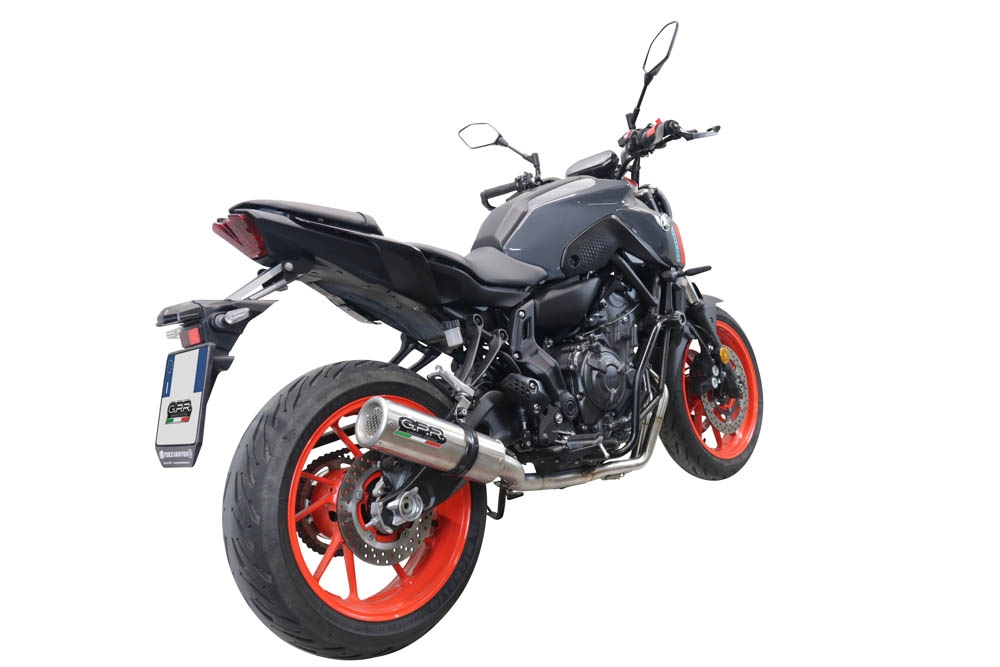 Escape compatible con Yamaha Mt-07 2021-2024, M3 Inox , Escape completo, no legal para países de la UE, con db killer extraíble 