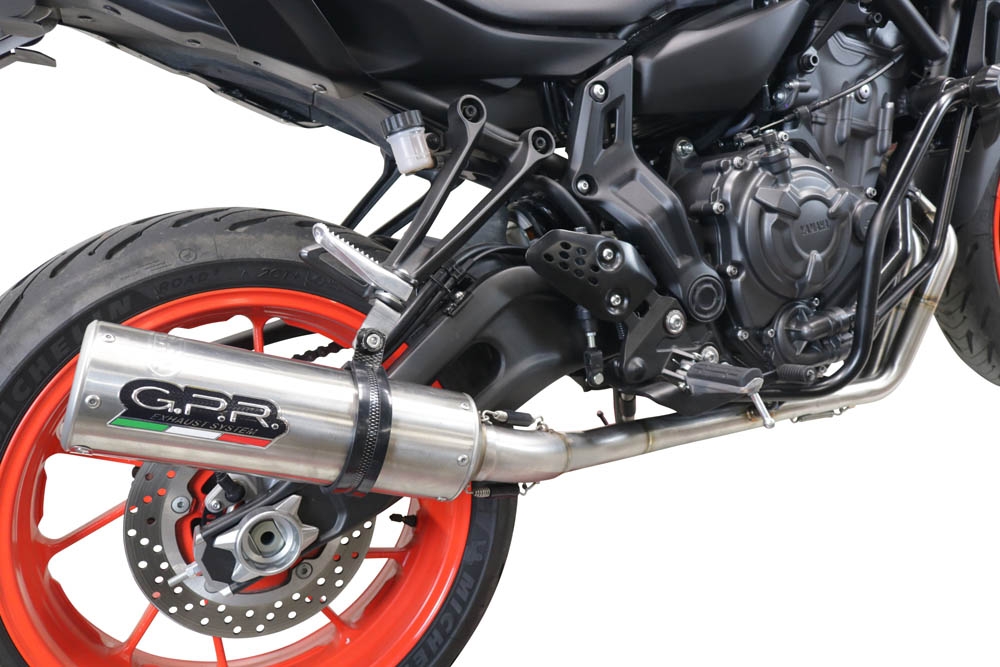 Escape compatible con Yamaha Mt-07 2021-2024, M3 Inox , Escape completo, no legal para países de la UE, con db killer extraíble 