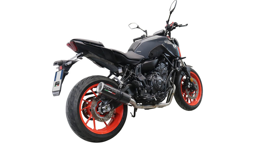 Escape compatible con Yamaha Mt-07 2021-2024, M3 Poppy , Escape completo, no legal para países de la UE, con db killer extraíble 