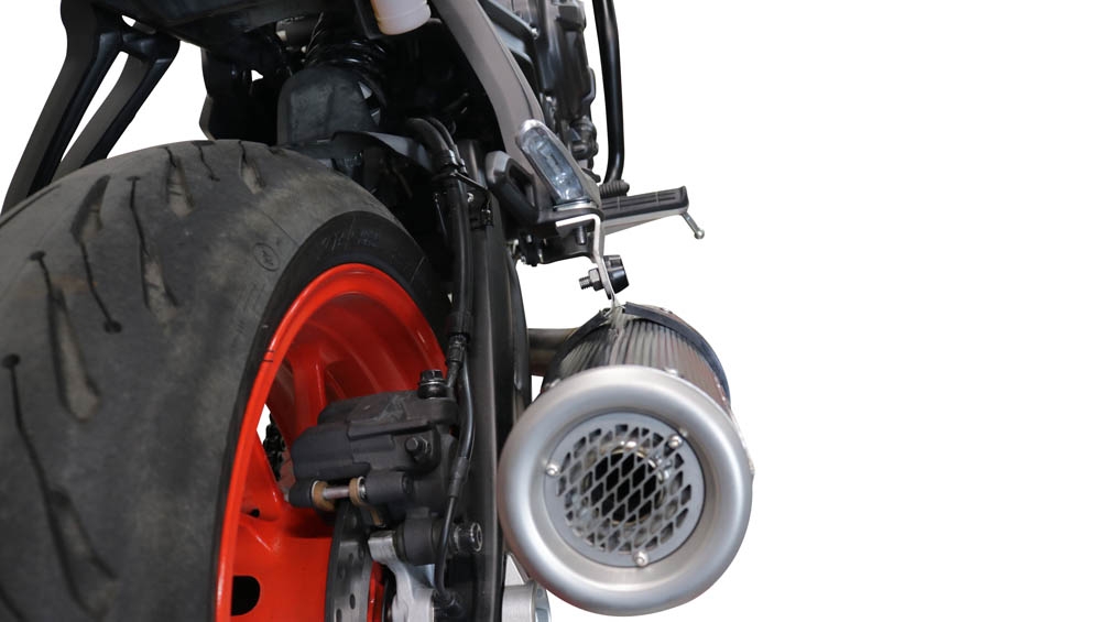 Escape compatible con Yamaha Mt-07 2021-2024, M3 Poppy , Escape completo, no legal para países de la UE, con db killer extraíble 