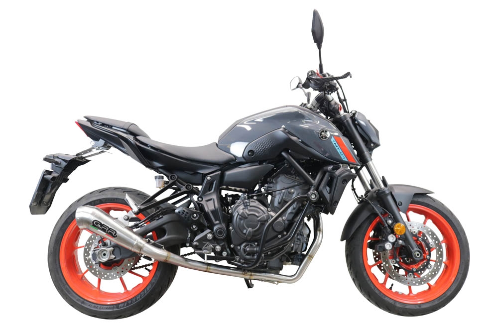 Escape compatible con Yamaha Mt-07 2021-2024, Powercone Evo, Escape completo, no legal para países de la UE, con db killer extraíble 