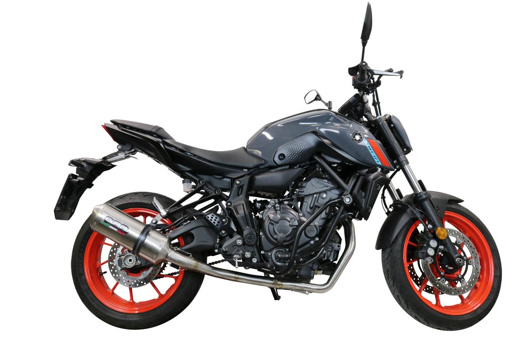 Escape compatible con Yamaha Mt-07 2021-2024, Satinox , Escape completo, no legal para países de la UE, con db killer extraíble 