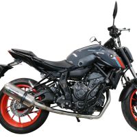 Escape compatible con Yamaha Mt-07 2021-2024, Satinox , Escape completo, no legal para países de la UE, con db killer extraíble 