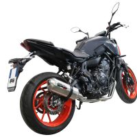 Escape compatible con Yamaha Mt-07 2021-2024, Satinox , Escape completo, no legal para países de la UE, con db killer extraíble 