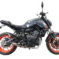 Escape compatible con Yamaha Mt-07 2021-2024, Deeptone Inox, Escape completo, no legal para países de la UE, con db killer extraíble 