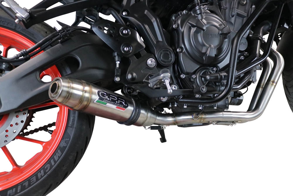 Escape compatible con Yamaha Mt-07 2021-2024, Deeptone Inox, Escape completo, no legal para países de la UE, con db killer extraíble 