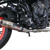 Escape compatible con Yamaha Mt-07 2021-2024, Deeptone Inox, Escape completo, no legal para países de la UE, con db killer extraíble 