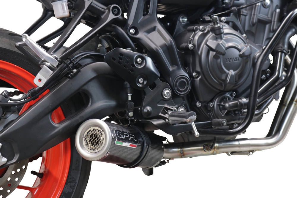 Escape compatible con Yamaha Mt-07 2021-2024, M3 Poppy , Escape completo, no legal para países de la UE, con db killer extraíble 