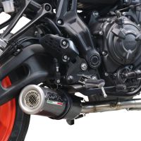 Escape compatible con Yamaha Mt-07 2021-2024, M3 Poppy , Escape completo, no legal para países de la UE, con db killer extraíble 