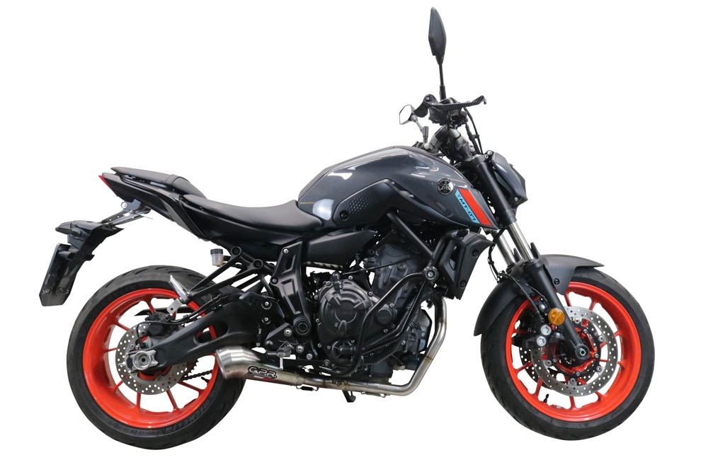 Escape compatible con Yamaha Mt-07 2021-2024, Powercone Evo, Escape completo, no legal para países de la UE, con db killer extraíble 